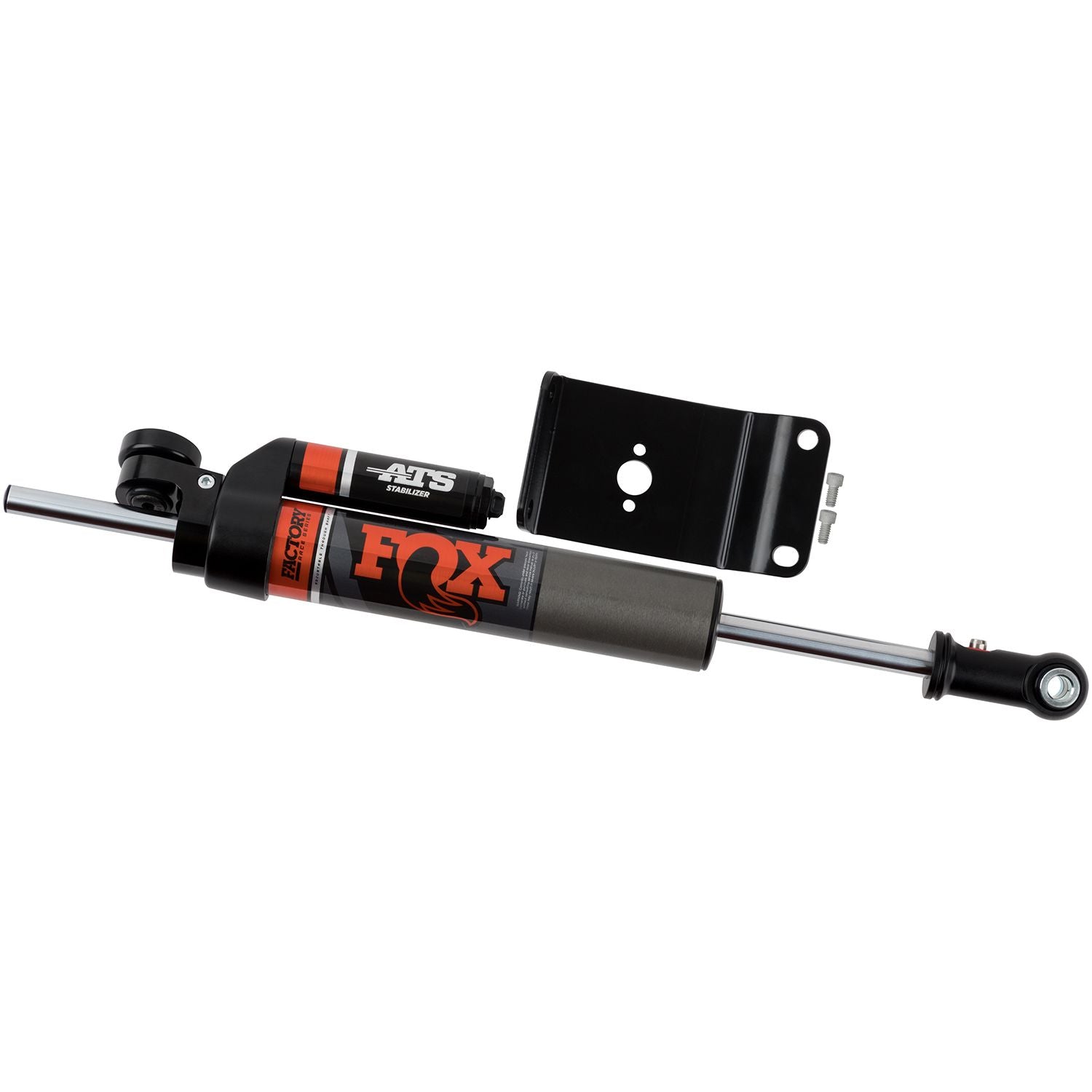 FOX | 14-18 Ram 2500/3500 ATS Stabilizer 8.2 Inch Travel 23.3 Inch Ext Axle Mount | 983-02-158 shock with mounting bracket.