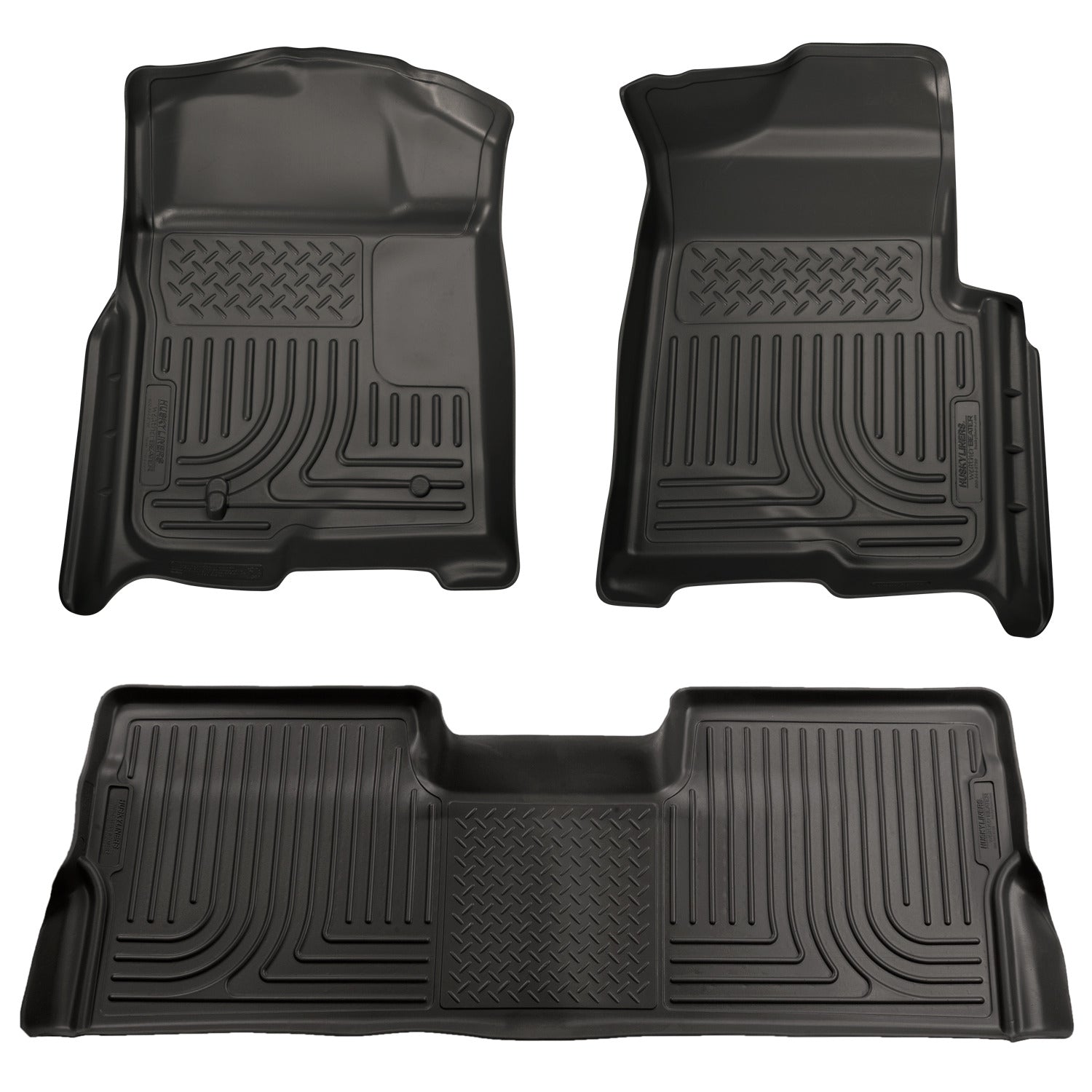 Husky Liners | Weatherbeater Front & 2nd Seat Floor Liners (Footwell Coverage) For 2008-2010 F-250/F-350 Super Duty Husky Liners | 98391