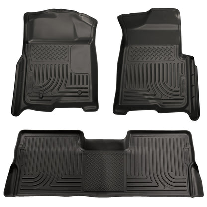 Husky Liners | Weatherbeater Front & 2nd Seat Floor Liners (Footwell Coverage) For 2008-2010 F-250/F-350 Super Duty Husky Liners | 98391