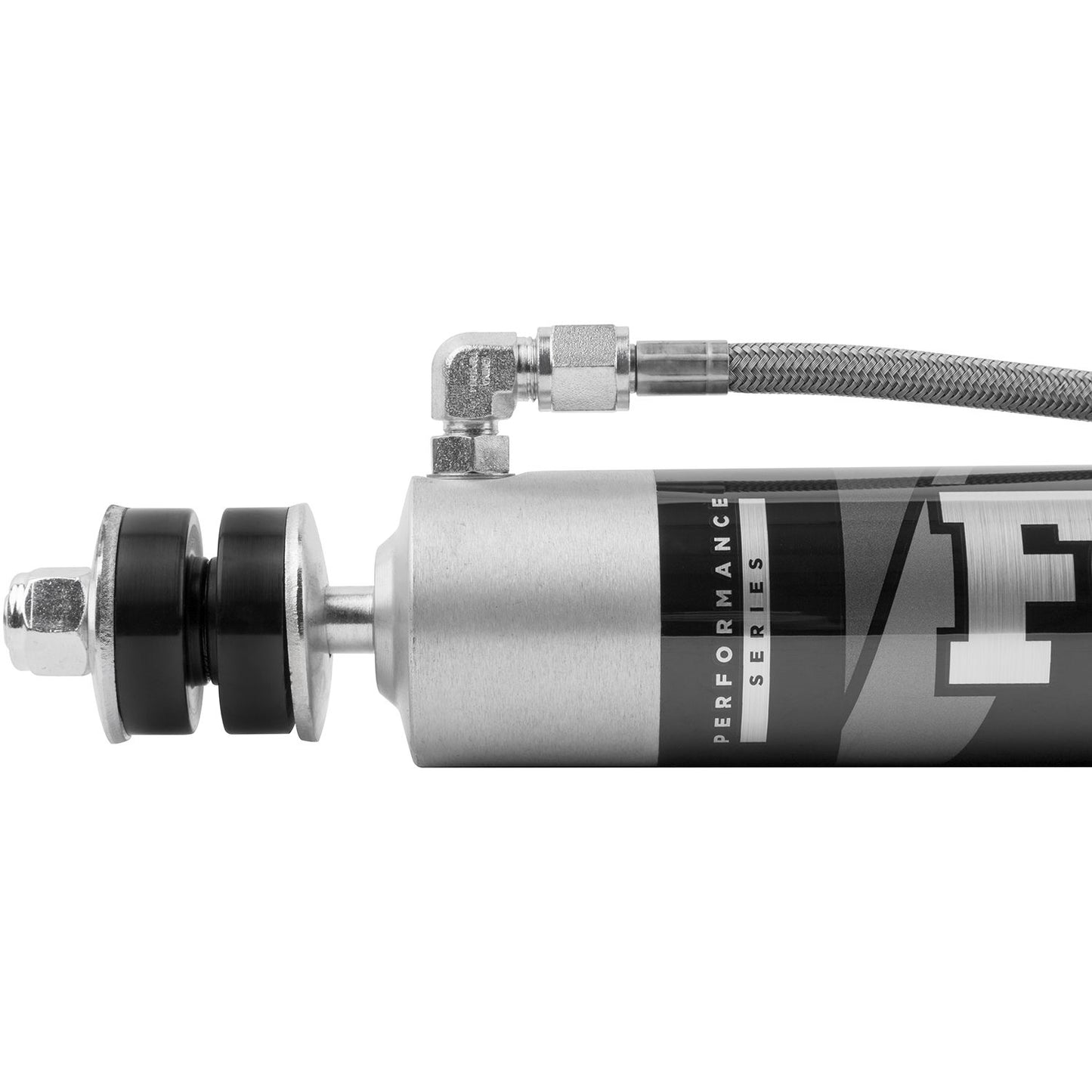 FOX | Shock Absorber 17-26 Ford Super Duty Front Performance Series 2.0 Remote Reservoir 8.62 Inch 0-1.5 Inch Lift | 985-24-161 close-up view