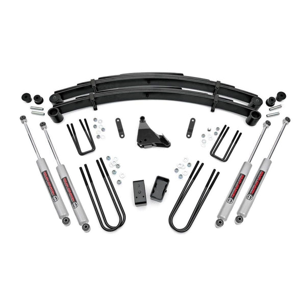 ROUGH COUNTRY | 4" Lift Kit Rear Blocks | 99-04 Ford F-250 / 99-04 Ford F-350 4WD | 49530
