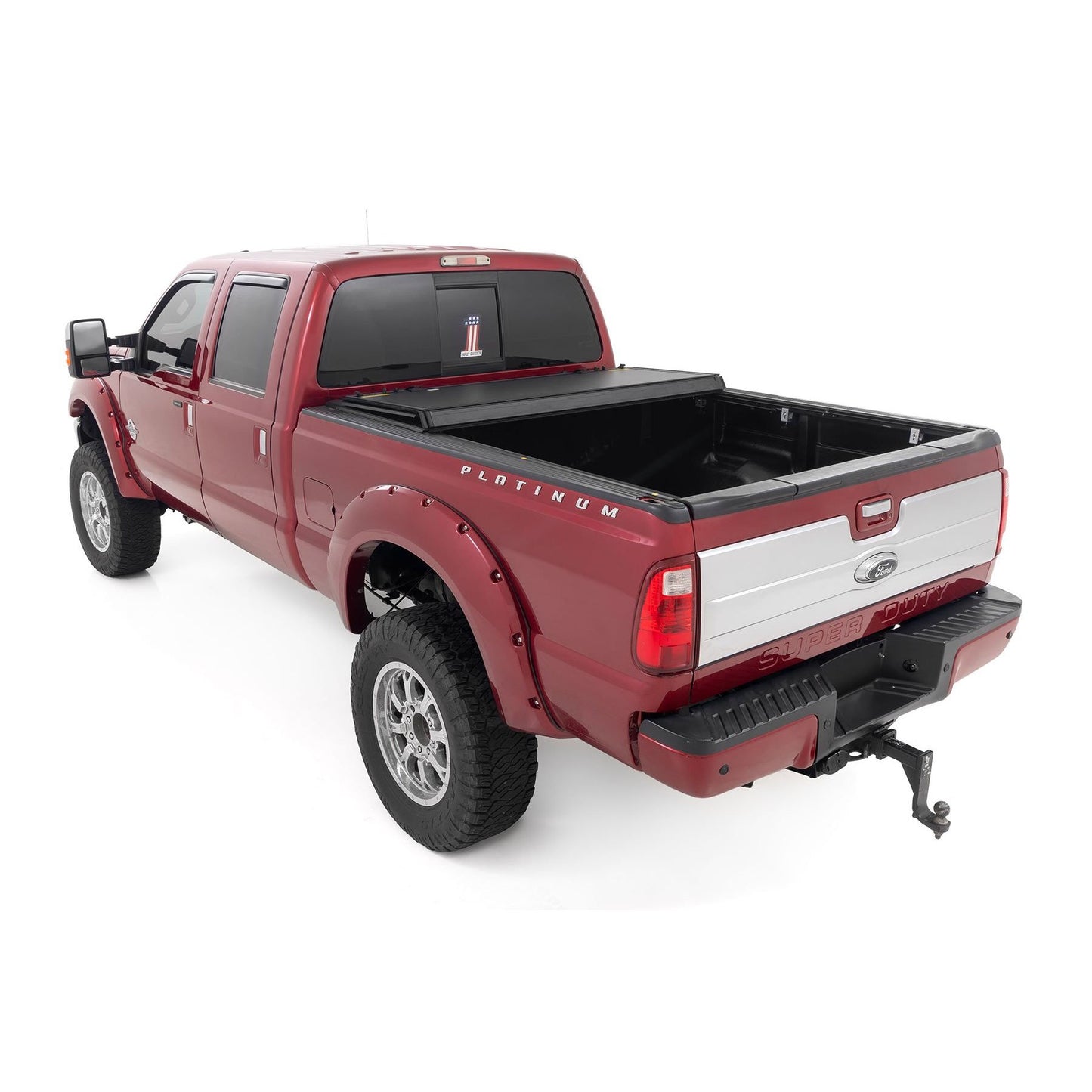 ROUGH COUNTRY Hard Tri-Fold Flip Up Bed Cover | 6'10" Bed | Ford F-250/F-350 Super Duty (99-16) | 49214651
