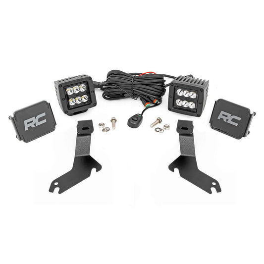ROUGH COUNTRY LED Light Kit | Ditch Mount | 2" Black Pair | Spot | Chevy Silverado 1500 (99-06)/Tahoe (00-06)  | 82282