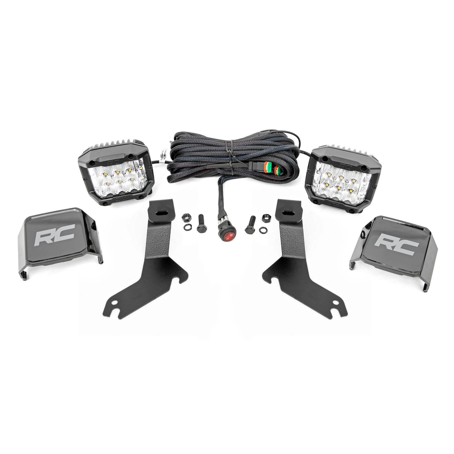 ROUGH COUNTRY LED Light Kit | Ditch Mount |  3" OSRAM | Wide | Chevy Silverado 1500 (99-06)/Tahoe (00-06)  | 82285