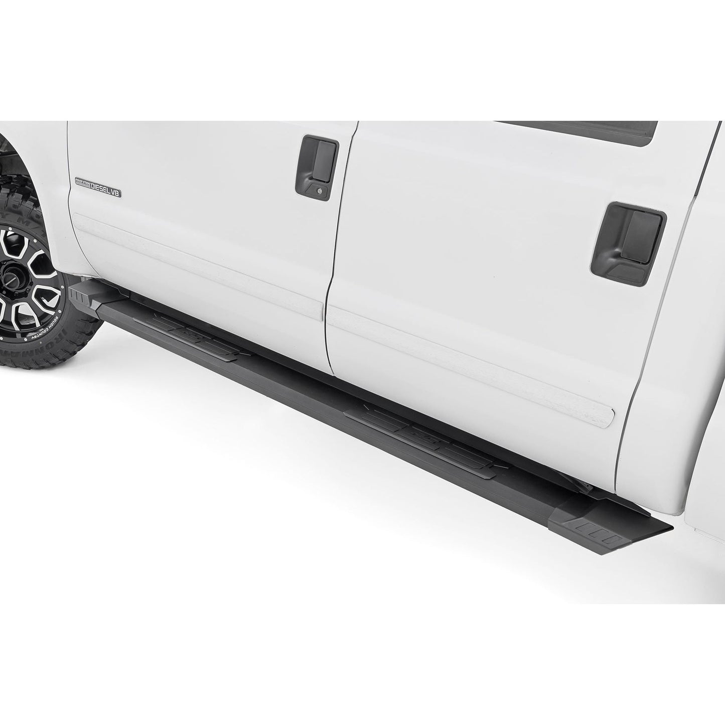 ROUGH COUNTRY HD2 Aluminum Running Boards | Super Crew Cab | Ford F-250/F-350 Super Duty (99-16) | SRB991691A