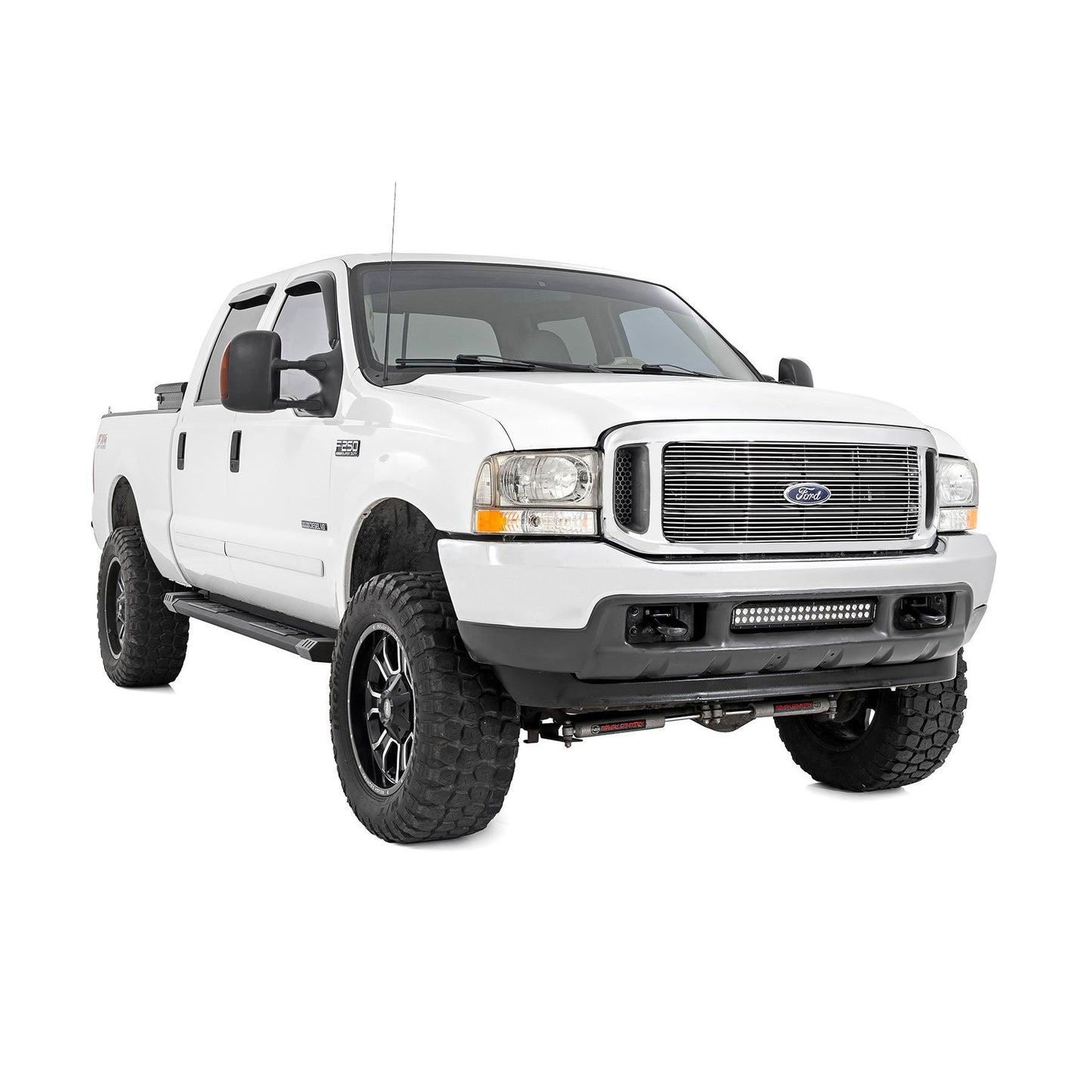 ROUGH COUNTRY HD2 Aluminum Running Boards | Super Crew Cab | Ford F-250/F-350 Super Duty (99-16) | SRB991691A