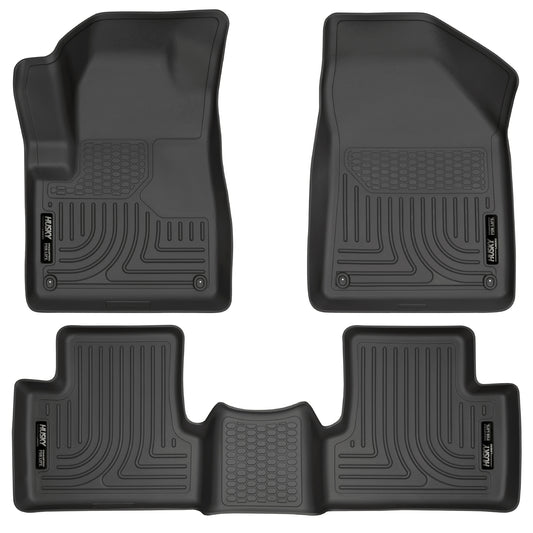 Husky Liners | Weatherbeater Front & 2nd Seat Floor Liners For 2014-2015 Jeep Cherokee Husky Liners | 99031 image showing all-weather protection