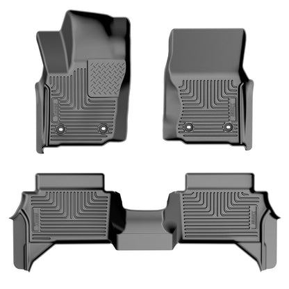 Husky Liners | Weatherbeater Front & 2nd Seat Floor Liners For 2024-2025 Tacoma Husky Liners | 99281 shown from top view.