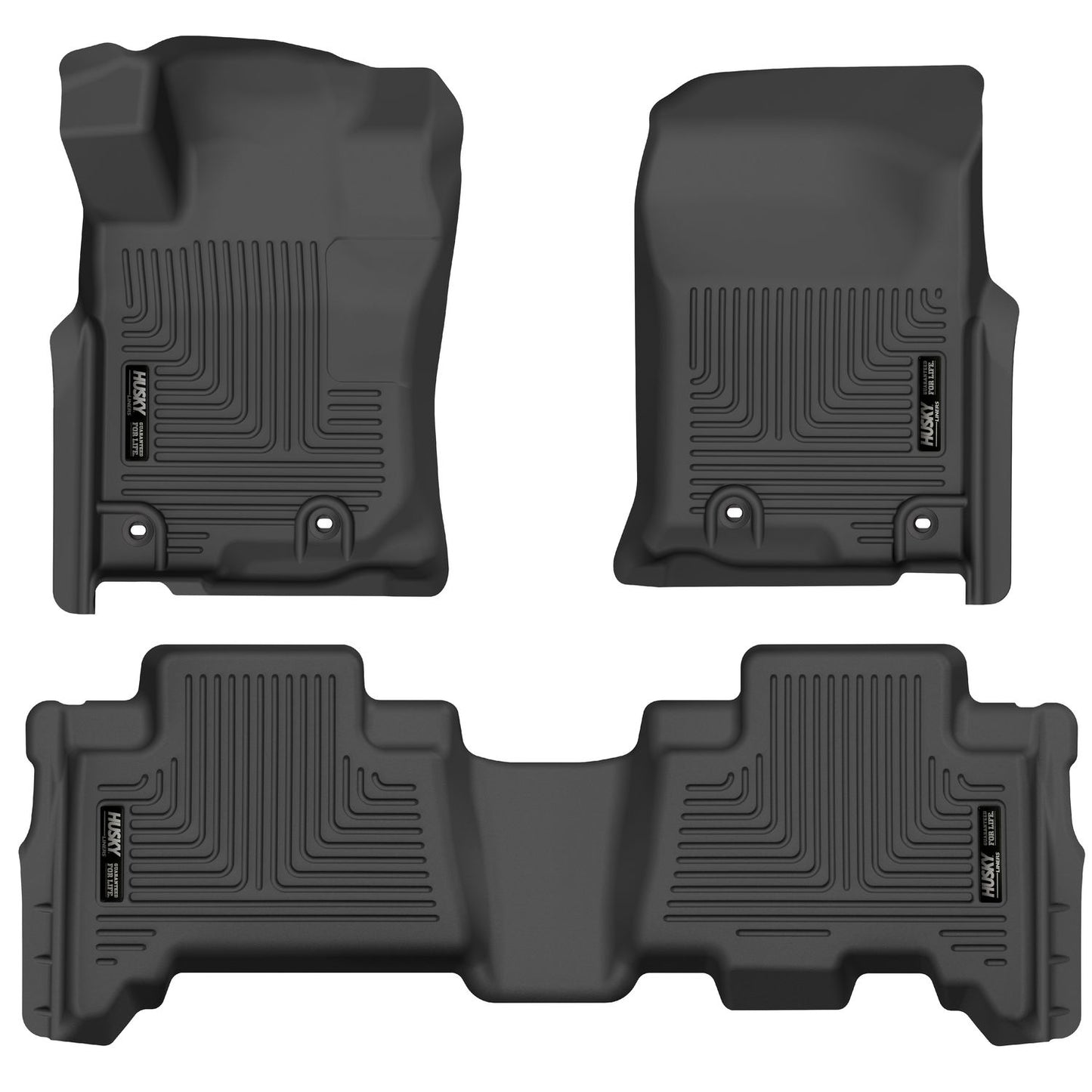 Husky Liners | Weatherbeater Front & 2nd Seat Floor Liners For 2013-2024 4Runner/GX460 Husky Liners | 99571 in black.