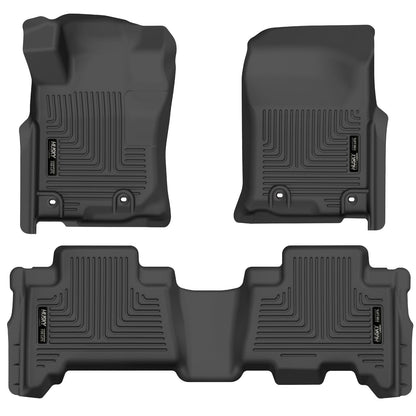 Husky Liners | Weatherbeater Front & 2nd Seat Floor Liners For 2013-2024 4Runner/GX460 Husky Liners | 99571 in black.