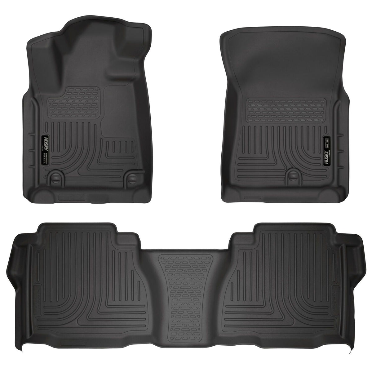 HUSKY LINERS | Weatherbeater Front & 2nd Seat Floor Liners (Footwell Coverage) For 14-21 Tundra Crew Cab | HUS99581