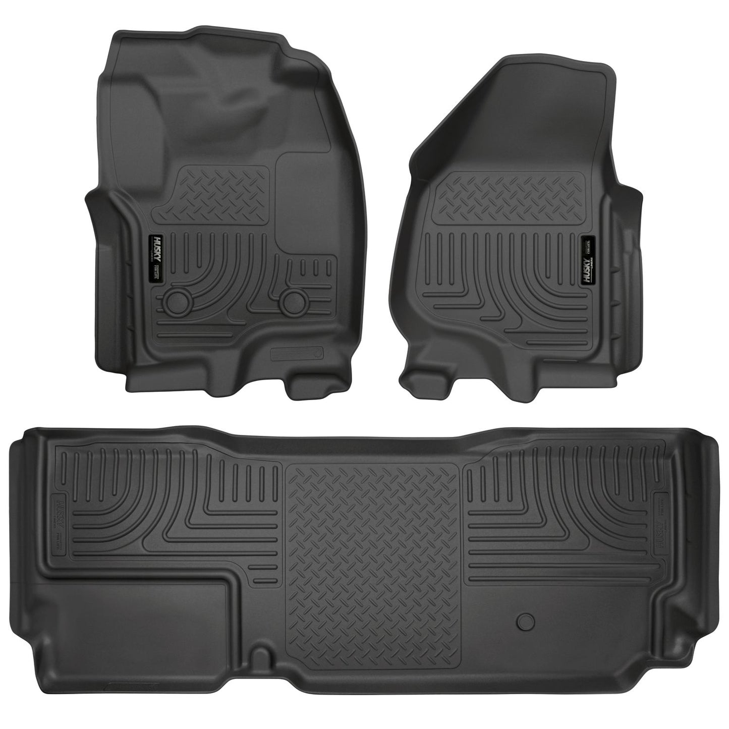 Husky Liners | Weatherbeater Front & 2nd Seat Floor Liners (Footwell Coverage) For 2012-2016 F-250/F-350 Super Duty Husky Liners | 99721