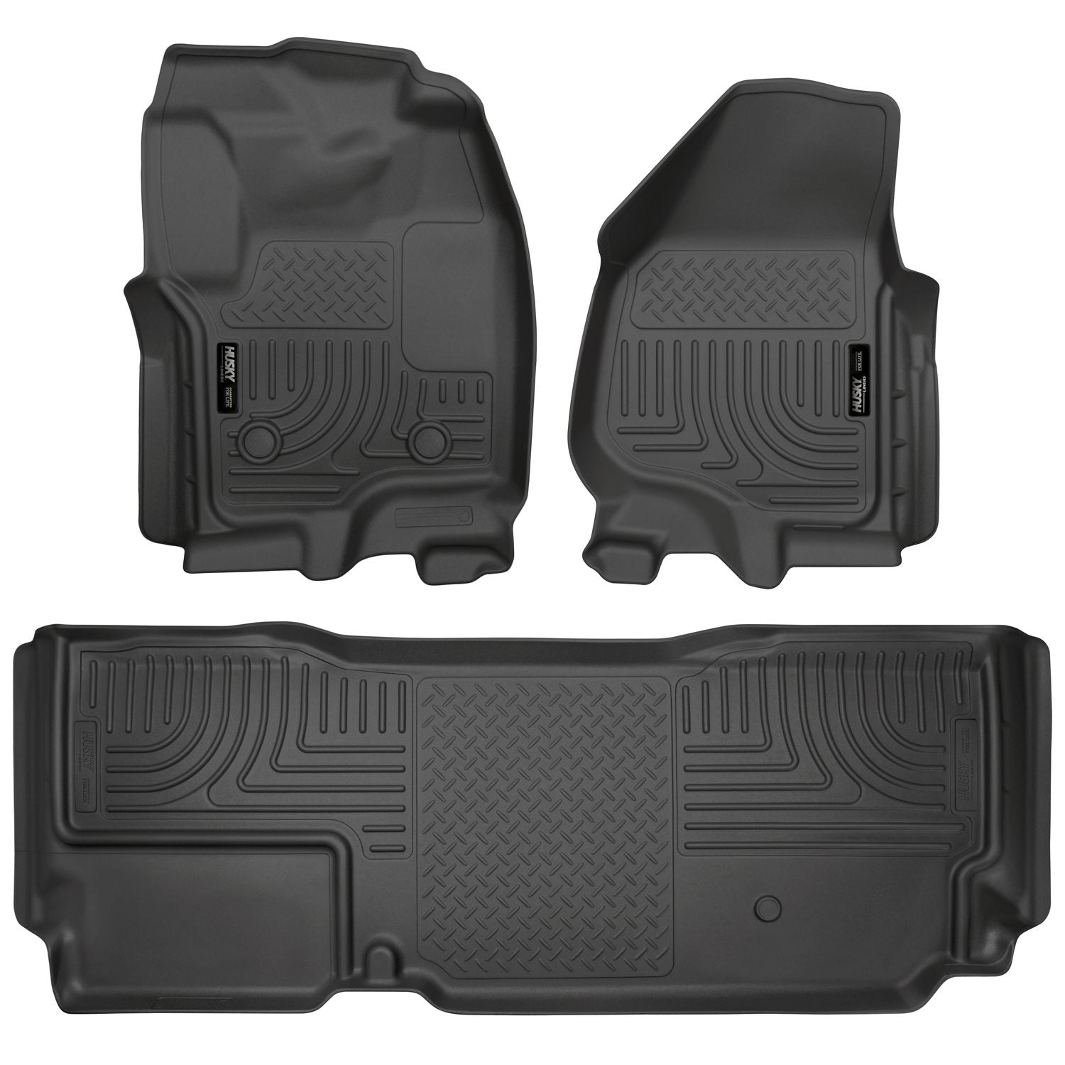 Husky Liners | Weatherbeater Front & 2nd Seat Floor Liners (Footwell Coverage) For 2012-2016 F-250/F-350 Super Duty Husky Liners | 99721