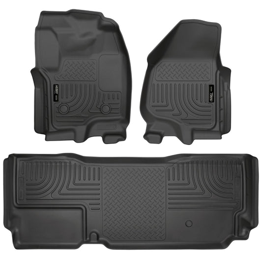 Husky Liners | Weatherbeater Front & 2nd Seat Floor Liners (Footwell Coverage) For 2012-2016 F-250/F-350 Super Duty Husky Liners | 99721