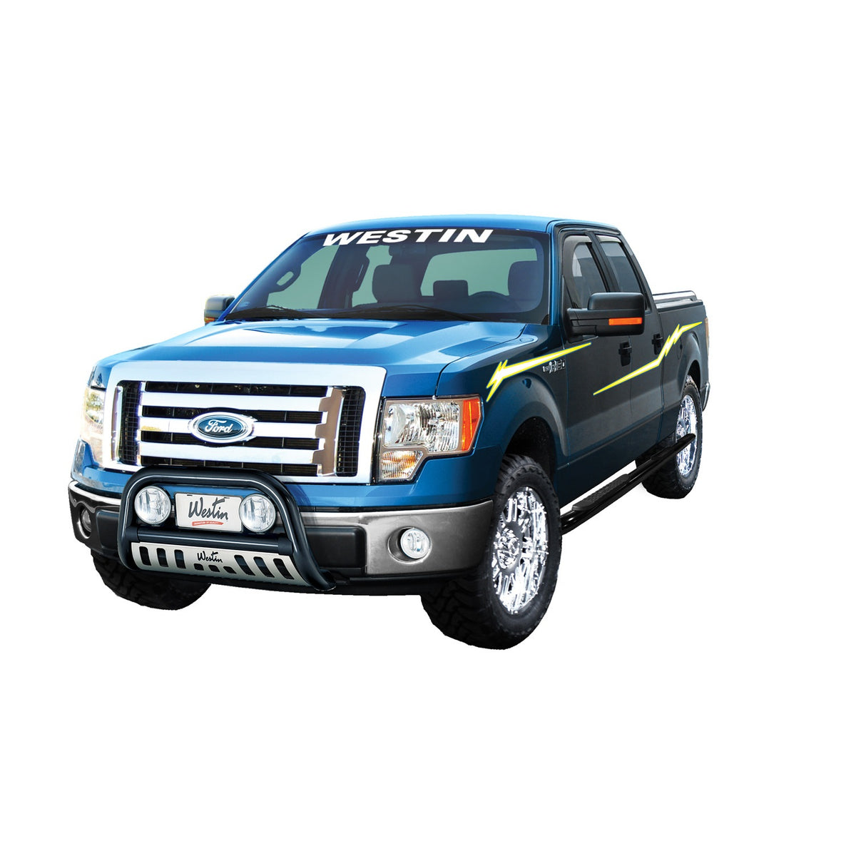 Westin In Channel Wind Deflector 4pc 2009-2014 Ford F-150 SuperCrew Smoke