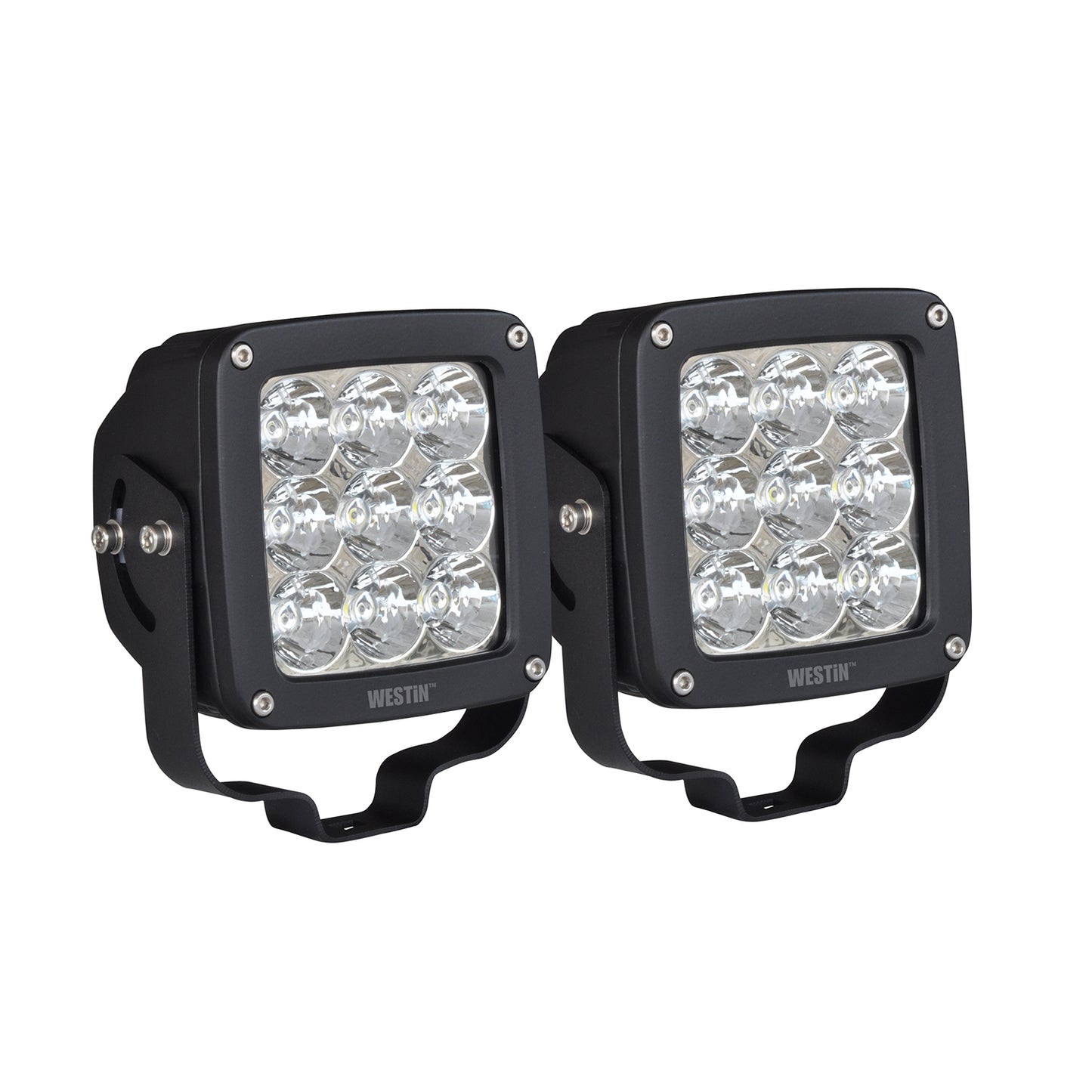 WESTIN AUTOMOTIVE | Axis LED Auxiliary Light  All  LED Auxiliary Light 4.5" x 4.5" Square Flood w/3W Osram (Set2 | 09-12219B-PR