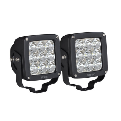 WESTIN AUTOMOTIVE | Axis LED Auxiliary Light  All  LED Auxiliary Light 4.5" x 4.5" Square Flood w/3W Osram (Set2 | 09-12219B-PR