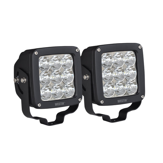 WESTIN AUTOMOTIVE | Axis LED Auxiliary Light  All  LED Auxiliary Light 4.5" x 4.5" Square Flood w/3W Osram (Set2 | 09-12219B-PR