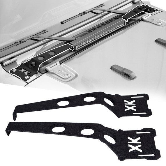 XKGLOW | 18-20in Cowl Light Bar Bracket for Jeep Gladiator JT & Wrangler JL | XK-BRC-COWL-JL2