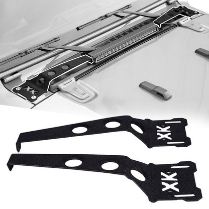 XKGLOW | 18-20in Cowl Light Bar Bracket for Jeep Gladiator JT & Wrangler JL | XK-BRC-COWL-JL2