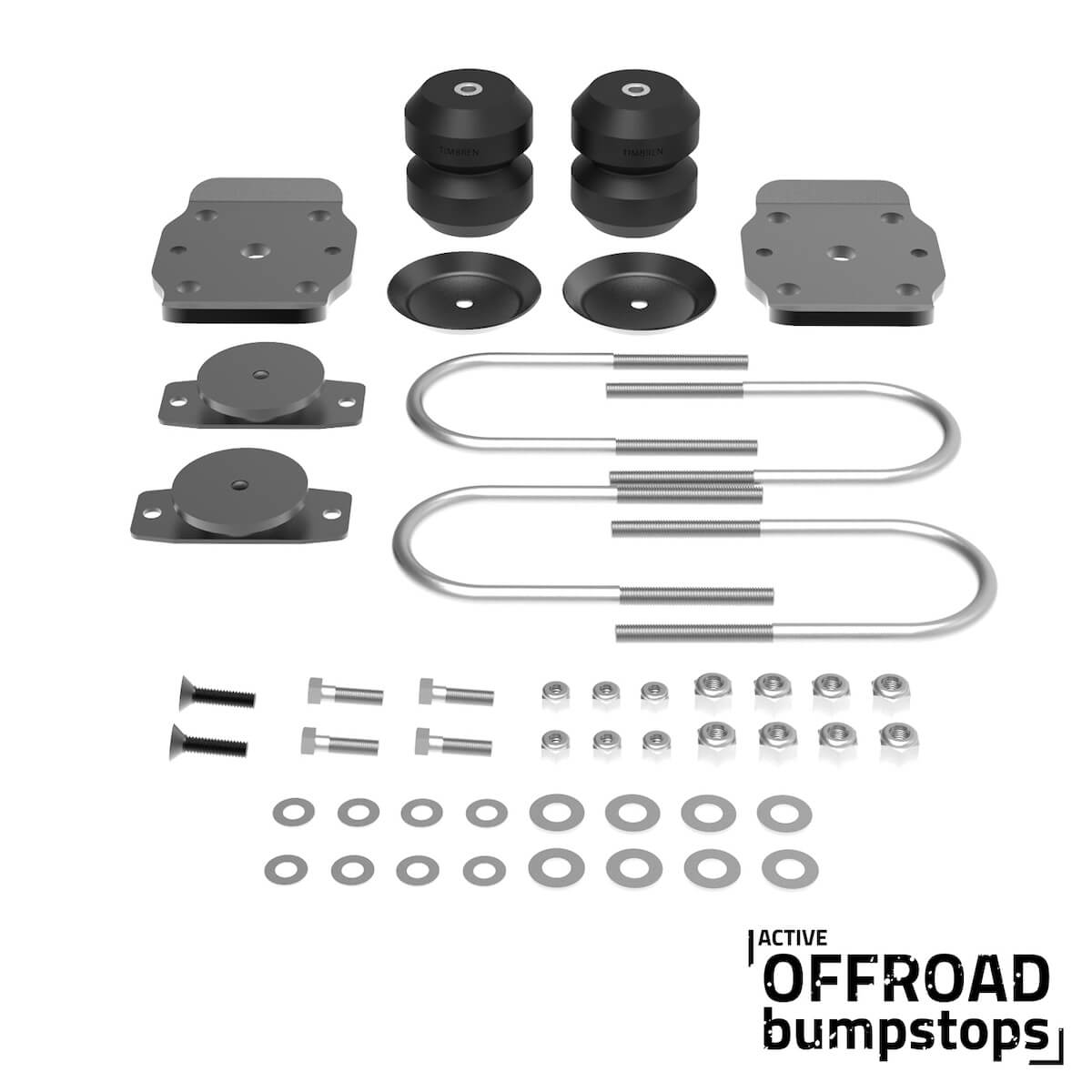 Timbren ABSTRFK Active Off-Road Bumpstops w/ U-Bolt Flip Kit for 3rd Gen Toyota Tacoma - Rear Kit — view 5