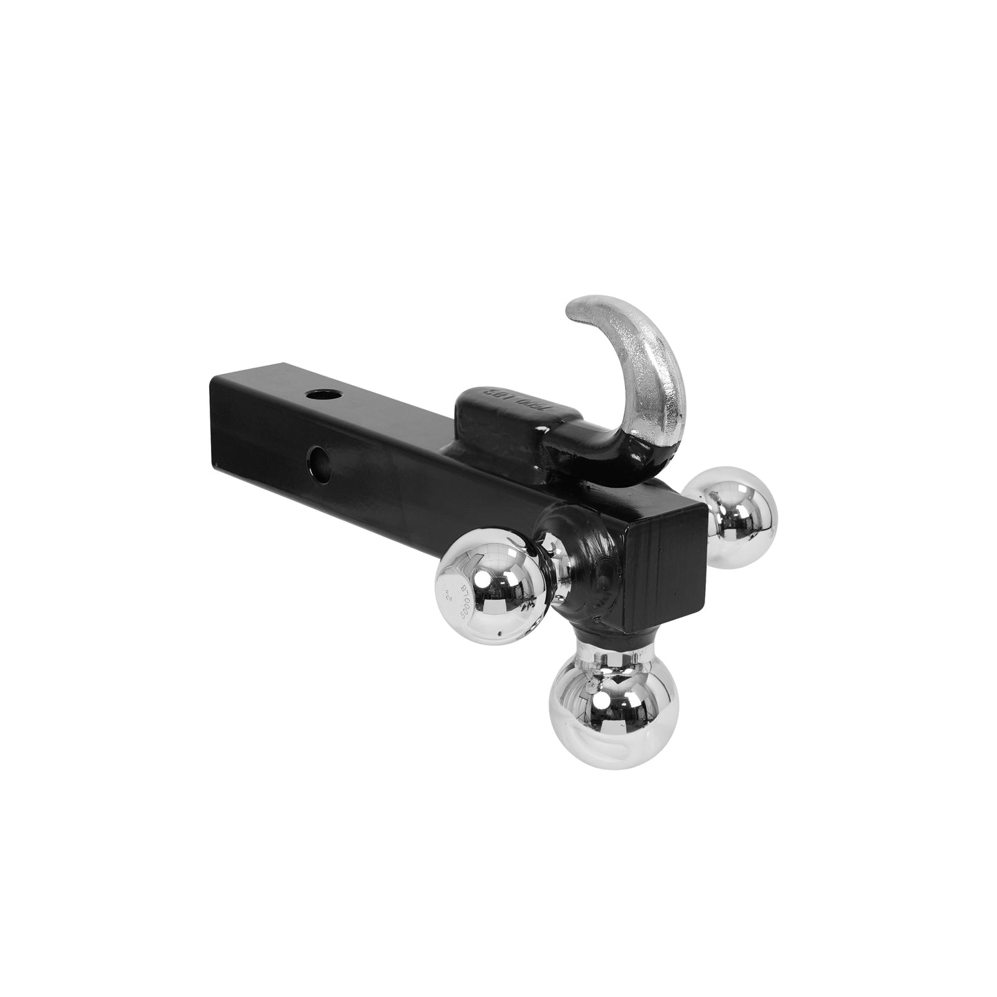 ENTHUZE| Tri-Ball Mount With Hook, 2" Solid Shank, 1-7/8", 2" & 2-5/16" Balls |ACTENT-100-006