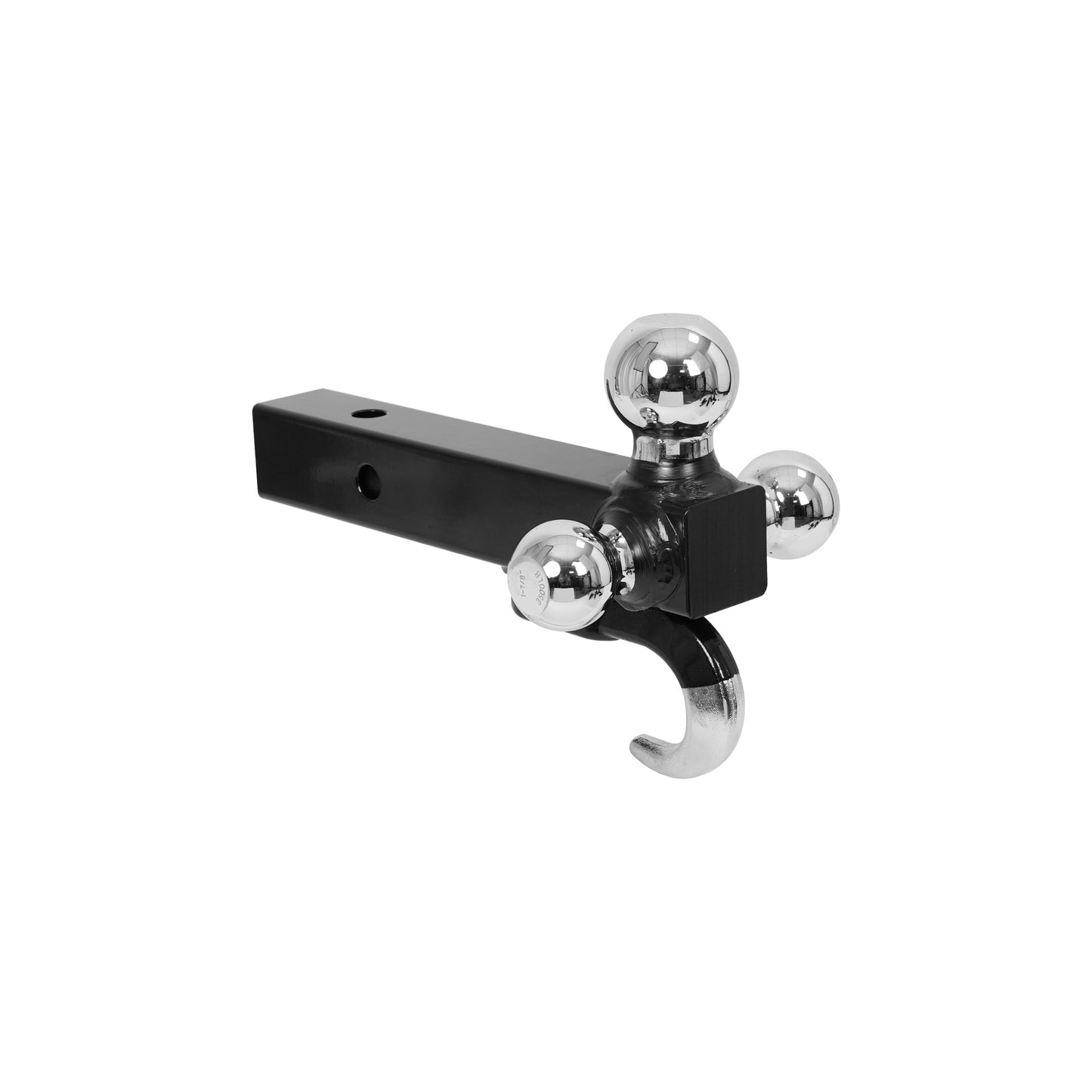 ENTHUZE| Tri-Ball Mount With Hook, 2" Solid Shank, 1-7/8", 2" & 2-5/16" Balls |ACTENT-100-006
