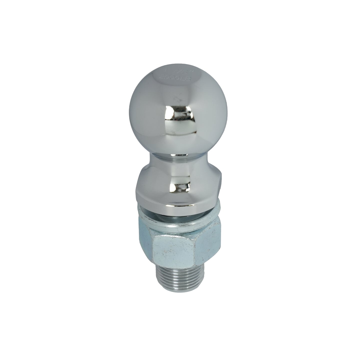 ENTHUZE| 1-7/8" Trailer Ball, 1" X 2-1/8" Shank, 2000 Lbs, Chrome |ACTENT-110-002