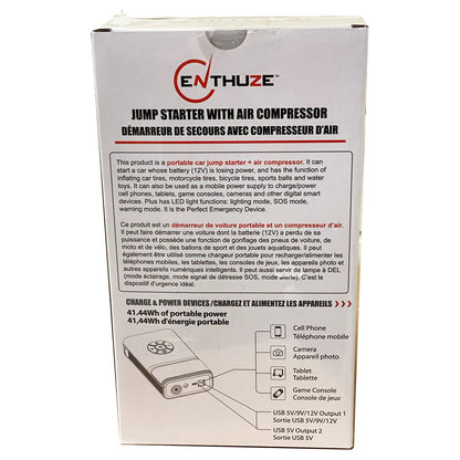 ENTHUZE| Jump Starter With Air Compressor |ACTENT-TD6000