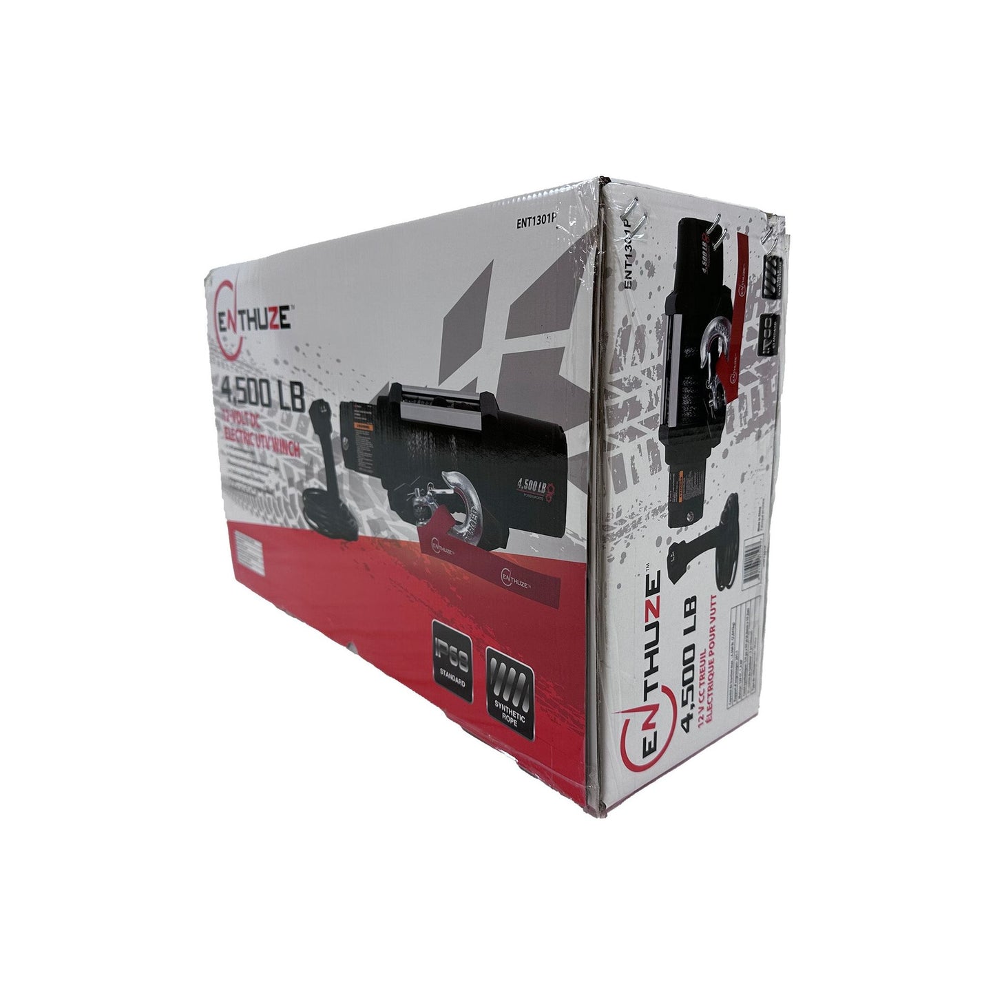 ENTHUZE| 4500Lb Atv/Utv Winch,  Synthetic Rope |ACTENT1301P