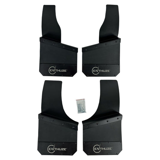 ENTHUZE| Kickback Mud Flaps, Front & Rear,12" |ACTENTKB-12B