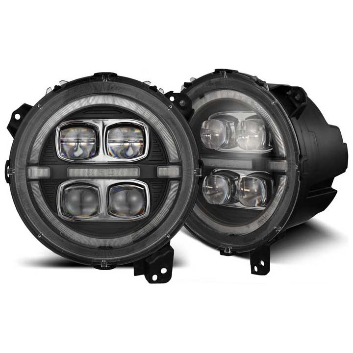 ALPHAREX NOVA-Series LED Projector Headlights Black for 18-24 Jeep Wrangler JL/Gladiator 880868
