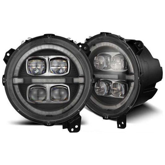 ALPHAREX NOVA-Series LED Projector Headlights Black for 18-24 Jeep Wrangler JL/Gladiator 880868