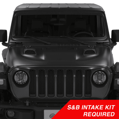 S&B Filters | Air Hood Scoops For Jeep Wrangler Rubicon / Gladiator (S&B Intake Required) | AS-1014