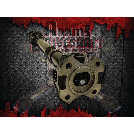 ADAMS DRIVESHAFT | OEM Flange Style 2007-2018 Jeep Wrangler JK Front 1350 CV Driveshaft | Extreme Duty Solid U-Joint | ASDJK-1350F-S-OEM