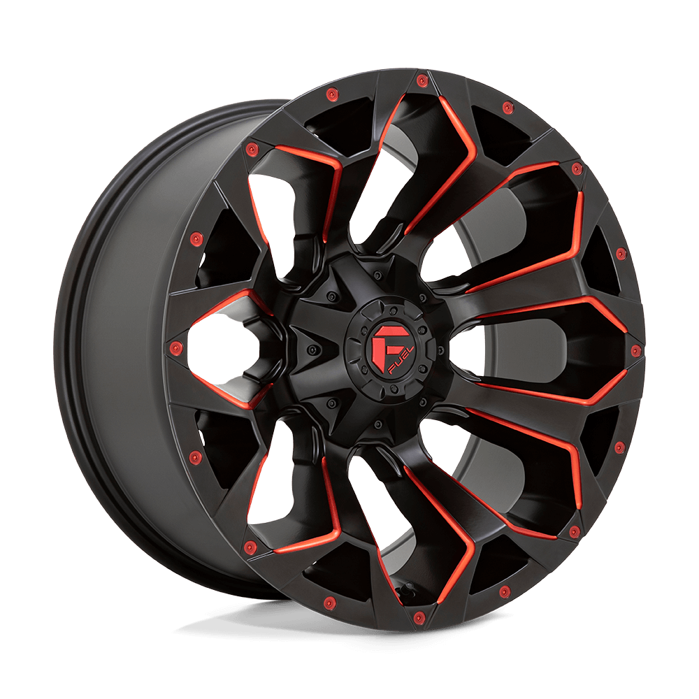 FUEL D787 ASSAULT Matte Black Red Milled