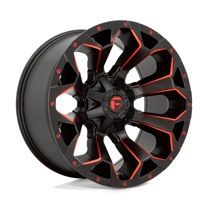 FUEL D787 ASSAULT Matte Black Red Milled