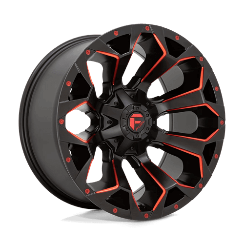 FUEL D787 ASSAULT Matte Black Red Milled