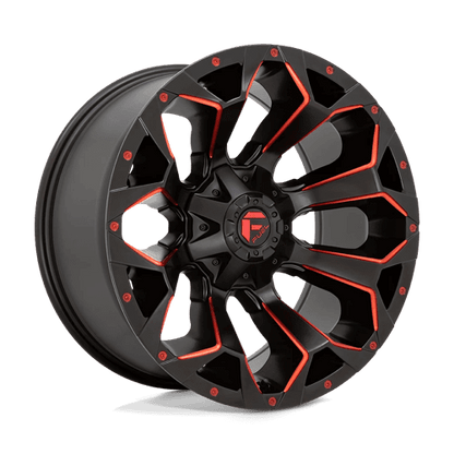 FUEL D787 ASSAULT Matte Black Red Milled