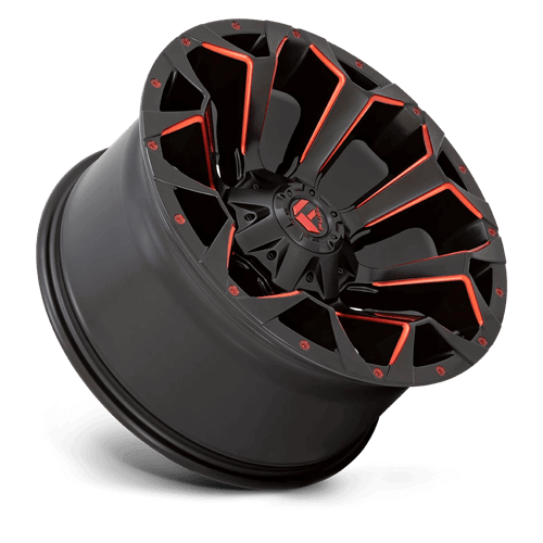 FUEL D787 ASSAULT Matte Black Red Milled