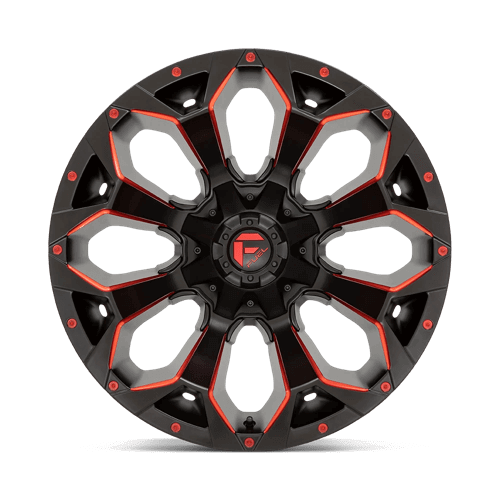FUEL D787 ASSAULT Matte Black Red Milled