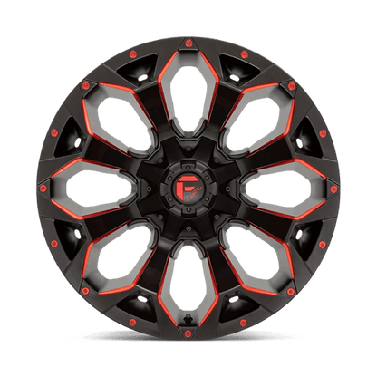 FUEL D787 ASSAULT Matte Black Red Milled