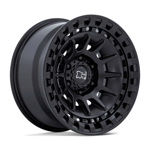 Black Rhino BARRAGE Matte Black wheel showcasing off-road performance and durable construction.