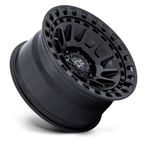 Black Rhino BARRAGE Matte Black wheel showcasing concave monoblock design with multi-spoke profile.