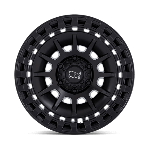 Black Rhino BARRAGE Matte Black off-road wheel with concave monoblock construction and durable lip treatment.