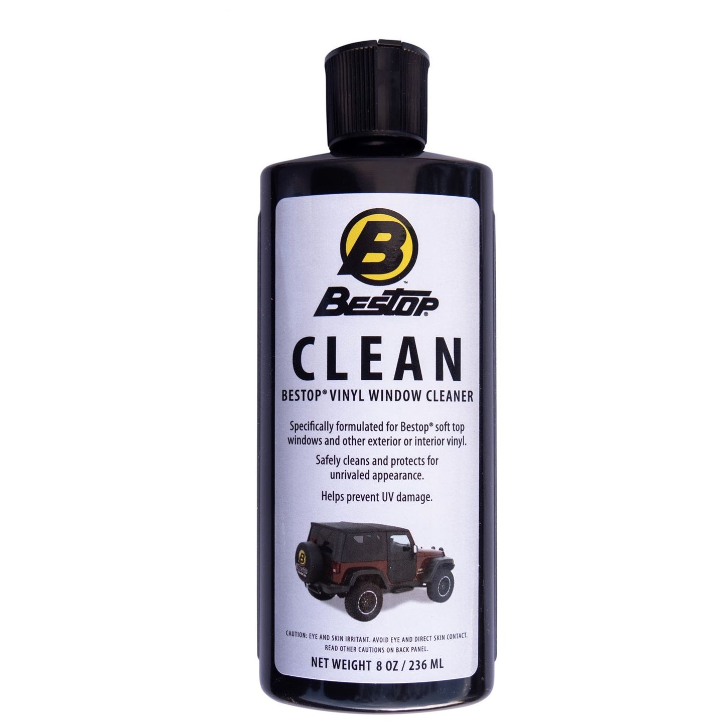 Bestop Bestop Vinyl Window Cleaner 8 oz. Bottle Boxed I 11213-00 for cleaning soft top vinyl windows.