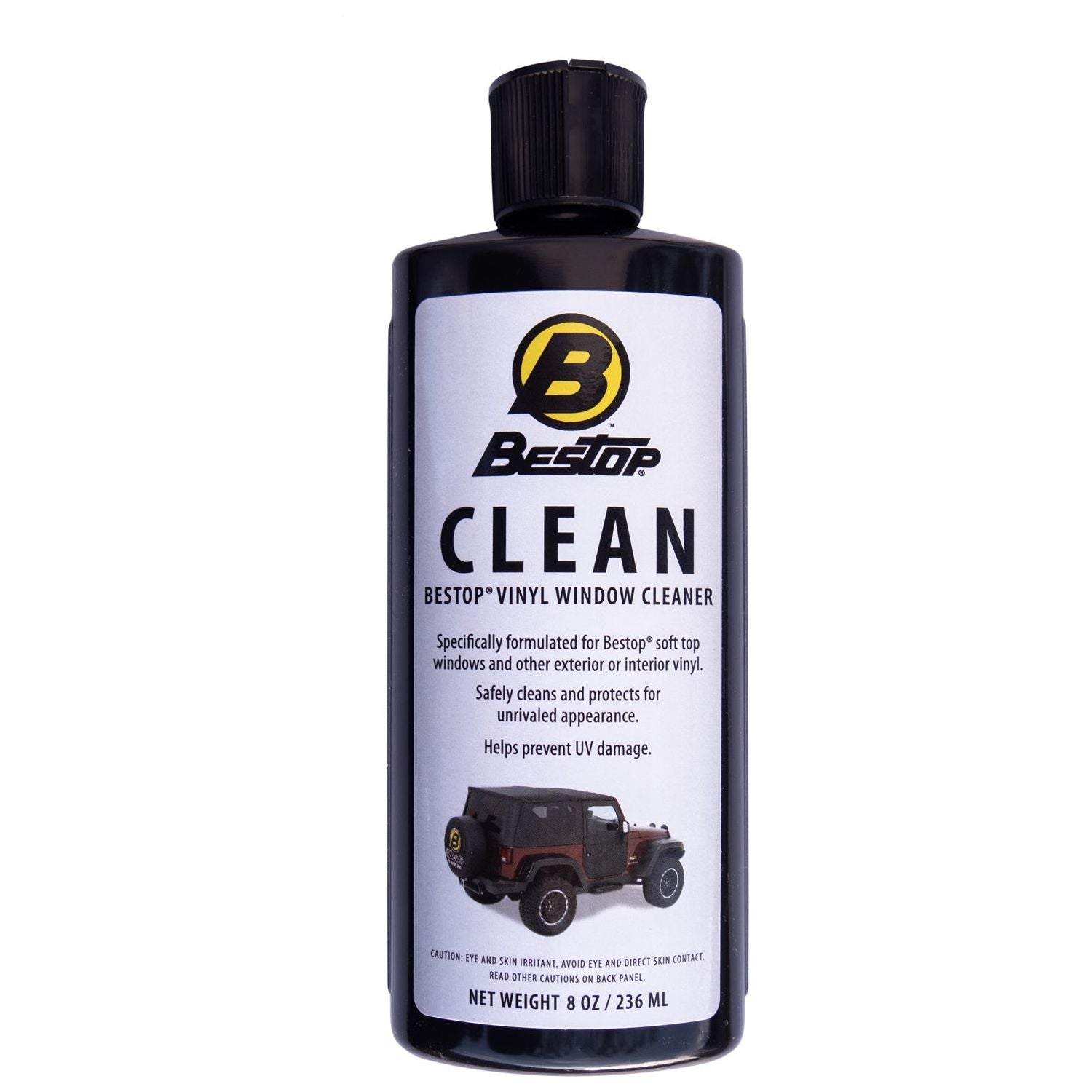 Bestop Bestop Vinyl Window Cleaner 8 oz. Bottle Boxed I 11213-00 for cleaning soft top vinyl windows.