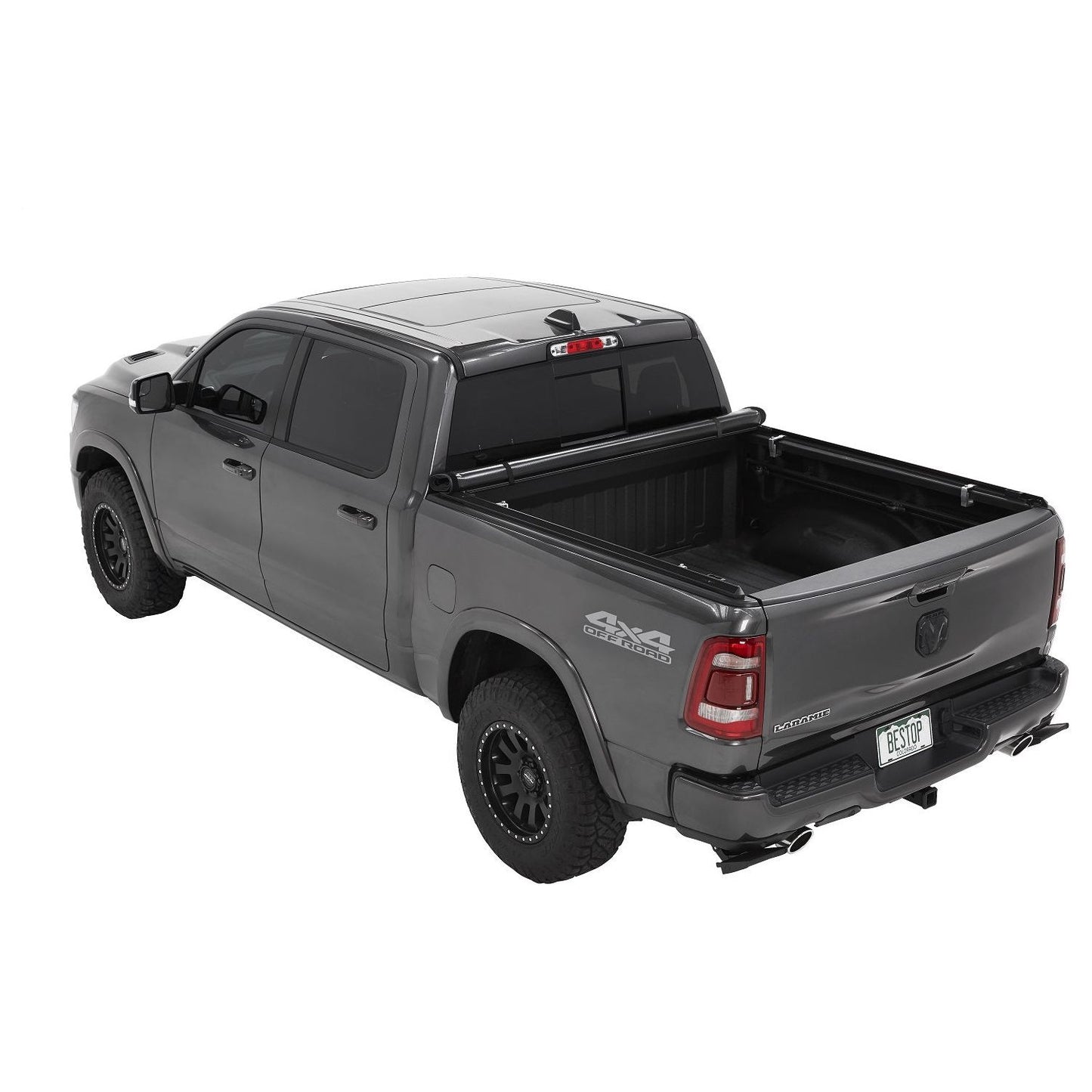 BESTOP | EZ-Roll Soft Tonneau Cover For Ram 2019-2024 1500 5.7 Foot Black Tailgate Spoiler Not Included Bestop | 19227-01