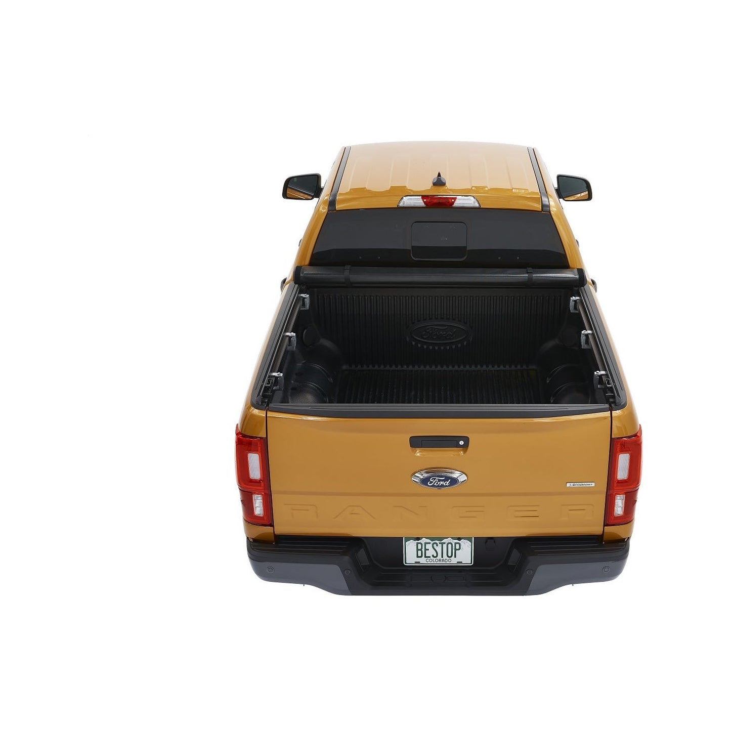 BESTOP | EZ-Roll Soft Tonneau Cover For Ford 2019-2024 Ranger 6.0 Foot Black Tailgate Spoiler Not Included Bestop | 19233-01