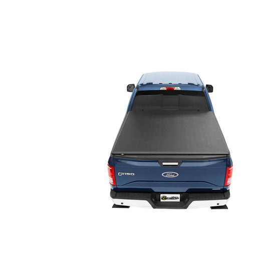 BESTOP | Soft Tri-Fold Tonneau Cover EZ-Roll For Ford 2009-2021 F-150 6.5 Foot Black Tailgate Spoiler Not Included Bestop | 19245-01